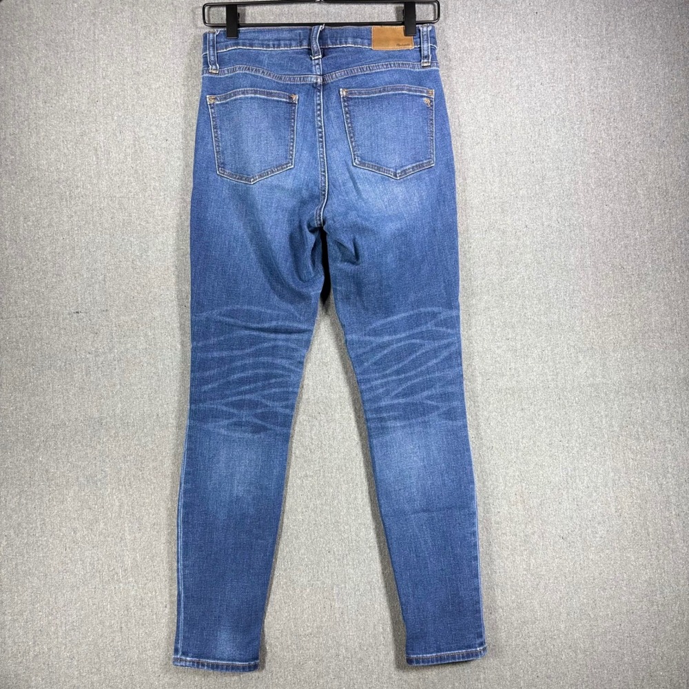 Madewell Skinny Jeans Women 27 Blue High Rise 10 Inch J4624 FA18 Faded Denim - Picture 2 of 8